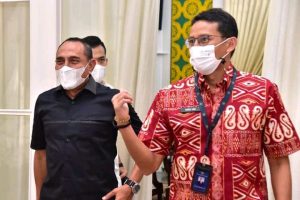 Sandiaga Uno Temui Gubernur Edy Bahas Pariwisata