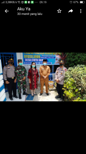 Kapolres Percut Seituan Apel Siaga Bencana Bersama Aparat Desa.