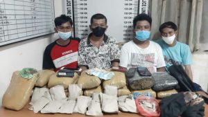 Ganja Seberar 14,5 Kg  Beserta 4 Orang Tersangka  Berhasil Diamankan Sat Narkoba Polres P.Siantar