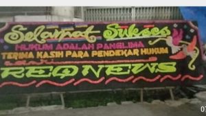 Polsek Medan Area Kembali Dirkirimi Papan Bunga