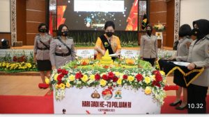 Polwan Polda Sumut syukuran Hari Jadi ke 73 secara Sederhana