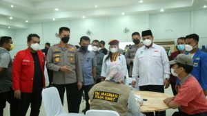 Waka Polda Sumut Tinjau Vaksinasi Tahap II di Kampus UINSU