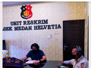 Dialog Interaktif Halo Polisi Polda Sumatera Utara Bersama Polsek Helvetia. Kerjasama dengan RRI di channel 94, 3 FM Pro 1 Medan