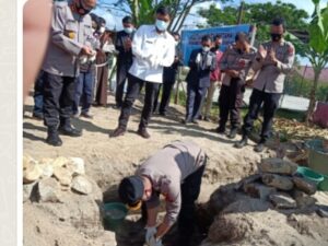 Kapolres Toba Didampingi Wakapolres Hadiri Peletakan Batu Pertama Bangunan Gereja Oikumene