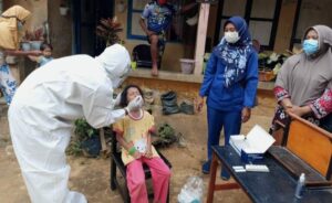 Kerja Sama Polsek Bilah Hulu bersama Puskesmas Gunung Selamat, Terapkan 3T