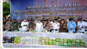 Pemusnahan Ratusan Kilogram Narkoba Dari Berbagai Jenis Oleh Ditres Narkoba Poldasu