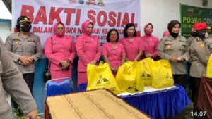 Dalam Rangka Hari Jadi Polwan Ke-74 Polda Sumut Adakan Bakti Sosial