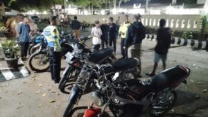 Sweeping Dan Razia Balapan Liar dan Knalpot Brong, 5 Unit Knalpot Brong Diamankan Satlantas Polres Toba