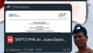 Manajer Batang Toru PTPN III, PHK Karyawan Lewat WhatsApp