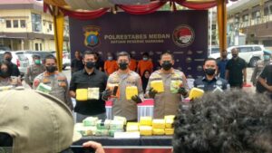 Polrestabes Medan Ungkap Peredaran 42 Kg Sabu Jaringan Internasional, Dengan 3 Tersangka