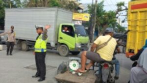 Personil Satlantas Polsek Medan Area Polrestabes Medan, Siaga Rutin Giat Urai Kemacetan