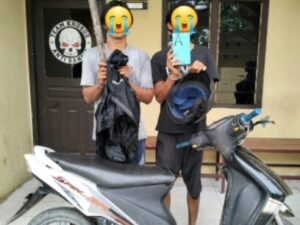 Diringkus Polsek Pulau Raja, Kakak Beradik Pelaku Jambret Kompak Masuk Sel