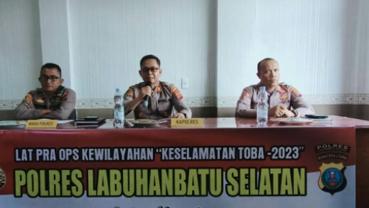 Kapolres Labuhanbatu Selatan Pimpin Rapat Gelar Opresai Toba 2023