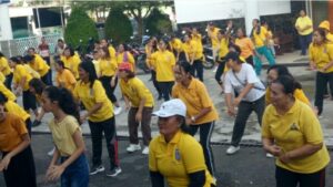 Sambut Tahun Profesionalisme Dalam Penatalayanan HKBP tahun 2023, HKBP Seiputih Medan Laksanakan Jalan Santai Dan Senam Sehat