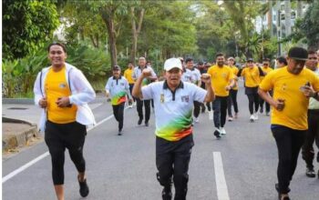 Ribuan Masyarakat Semarakkan Road To PON XXI, Bersama  Pj Gubernur Sumut Hassanudin