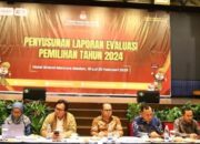 KPU Provinsi Sumatera Utara (FGD) Penyusunan Laporan Evaluasi Pemilihan Tahun 2024 di Hotel Grand Mercure Medan