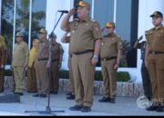 Taufik Pimpin Apel Perdana Setelah Dilantik Menjadi Bupati Asahan