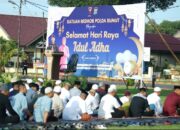 Brimob Polda Sumut Rayakan Hari Raya Idul Adha  Bersama Masyarakat dan Siapkan Penyembelihan Hewan Kurban