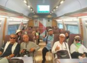 Jemaah Haji Kloter 9 KNO City Tour Kereta Api Cepat ke Jeddah