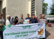 BNCT dan PWI Sumut Berbagi Hewan Kurban untuk Masyarakat Sekitar