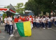 Rumah Tahanan Negara Kelas I Medan Kanwil Ditjenpas Sumut menggelar kegiatan jalan santai sekaligus penyaluran bantuan sosial kepada masyarakat sekitar. Sabtu (16/8/2025).