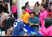 HUT ke-77, Polwan Polda Sumut Bersama Bhayangkari Tebar Kepedulian Lewat Donor Darah