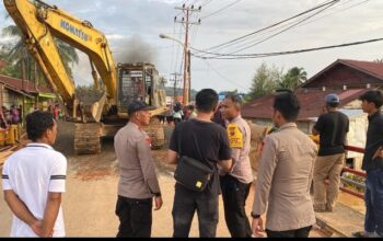Akses Antarwilayah Pulih, Brimob Sumut Rampungkan Perbaikan Jembatan Halangan dalam 3 Hari