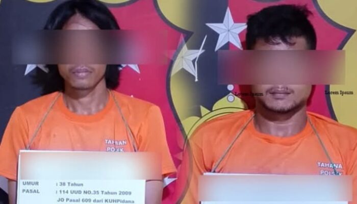 Polsek Panai Hilir Gagalkan Peredaran Sabu, Dua Warga Riau Ditangkap