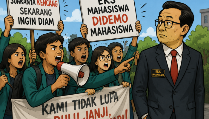 Eks Mahasiswa Didemo Mahasiswa