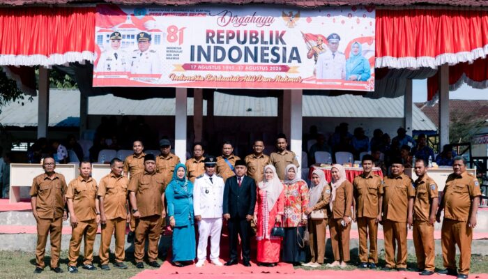 HUT ke-81 RI, Pemdes Pematang Seleng Gelar Upacara di Lapangan Desa